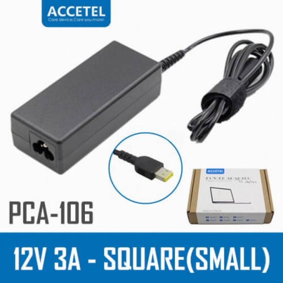 ACCETEL PCA-106 CARGADOR LENOVO 12V 3A SMALL (USB) 36W